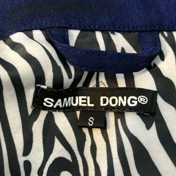 Samuel Dong Duppioni Coat - Midnight Blue - Small - Model 11664 - Picture 5 of 6